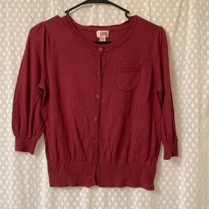 Maroon cardigan